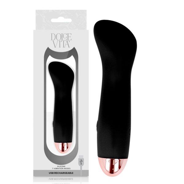 Dolce Vita - ONE Vibrador Recargable Negro 7 Velocidades