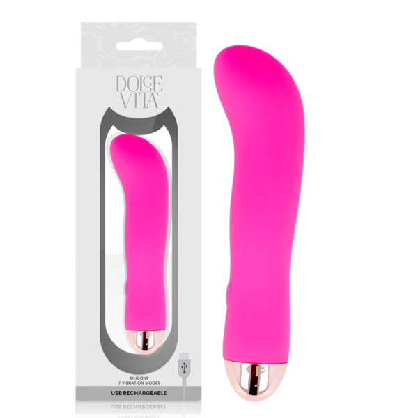Dolce Vita - Vibrateur Rechargeable Deux Rose 7 Vitesses