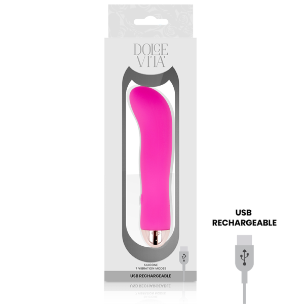 Dolce Vita - Vibrador Recargable Dos Rosa 7 Velocidades