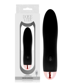 Dolce Vita - Vibrador Recargable Cuatro Negro 7 Velocidades