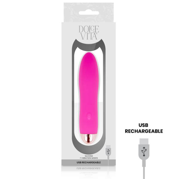 Dolce Vita - Vibrateur Rechargeable Quatre Rose 7 Vitesses