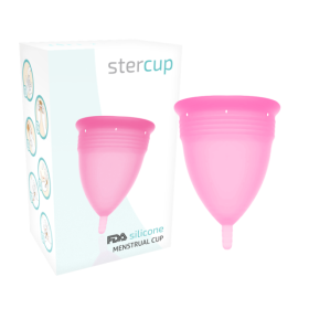 STERCUP - COPA MENSTRUAL DE SILICONA FDA ROSA - TALLA L STERCUP