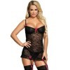 SUBBLIME - CHEMISE GARTER CEINTURE AVEC NOEUD ROSE S / M SUBBLIME BABYDOLLS