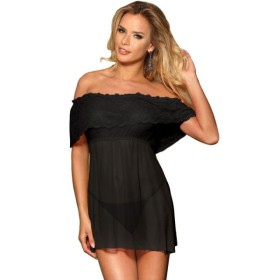 SUBBLIME - VESTIDOS SUBBLIME VESTIDO CORTO + Tanga NEGRO S/M VEST
