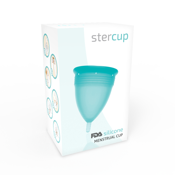 STERCUP - COPA MENSTRUAL DE SILICONA FDA AGUAMARINA - TALLA S STE