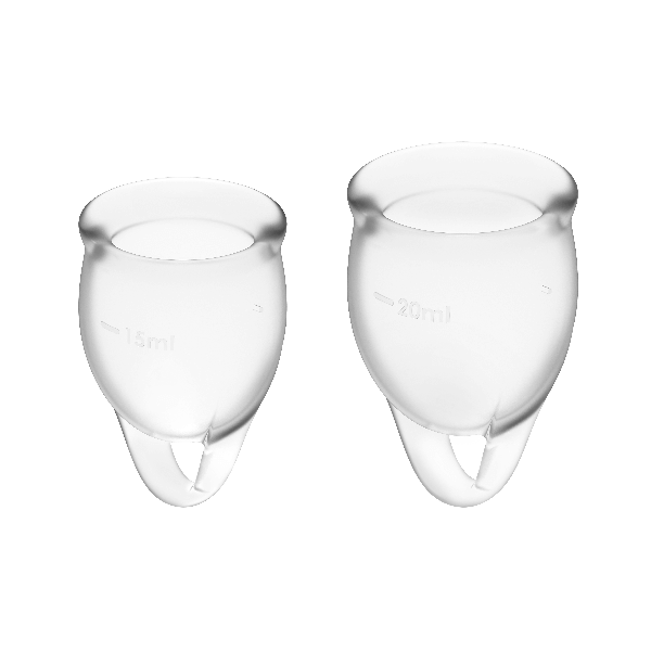 SATISFYER - COUPE MENSTRUELLE FEEL CONFIDENT TRANSPARENTE 15 + 20 ML SATISFYER MENSTRUAL CUPS
