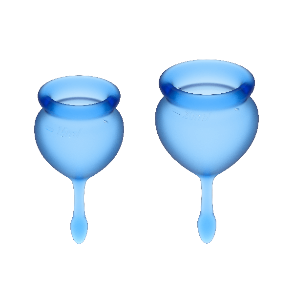 SATISFYER - COUPE MENSTRUELLE FEEL GOOD BLEU FONCÉ 15 + 20 ML SATISFYER MENSTRUAL CUPS