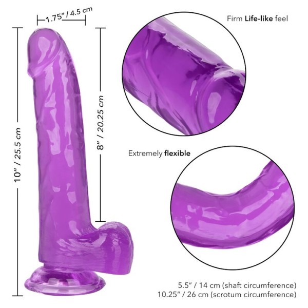 Calexotics - Consolador Queen Size Morado 20.3 CM