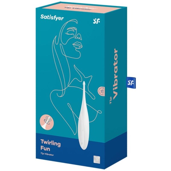 Satisfyer - Vibrateur Twirling FUN TIP Blanc – Pour clitoris