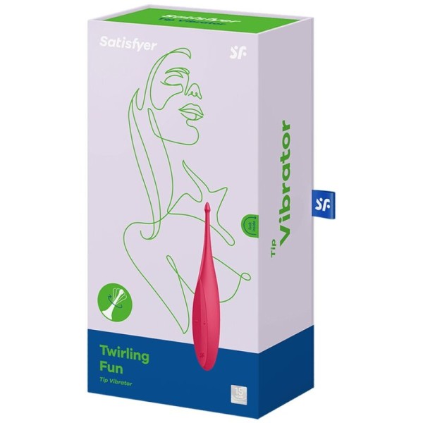 Satisfyer - Vibrador Twirling FUN TIP Rojo – Para clítoris