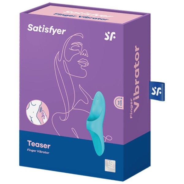 Satisfyer - Vibrador de Dedo Teaser Luz Azul