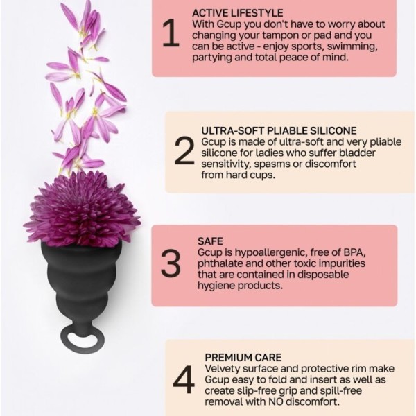 G-VIBE - GCUP COUPE MENSTRUELLE NOIRE G-VIBE - Coupe vaginale