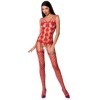 PASSION - FEMME BS067 BODYSTOCKING ROUGE TAILLE UNIQUE PASSION WOMAN