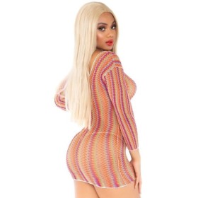 LEG AVENUE - ZIGZAG MINI ROBE MULTICOLORE TAILLE UNIQUE LEG AVENUE DRESSES