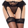 QUEEN LINGERIE - TANGA CON LIGUERO NEGRO S/M QUEEN LINGERIE