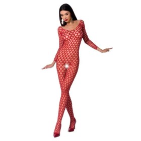 PASSION - FEMME BS077 BODYSTOCKING TAILLE UNIQUE ROUGE PASSION WOMAN