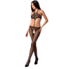 PASSION - FEMME BS080 BODYSTOCKING NOIR TAILLE UNIQUE PASSION WOMAN