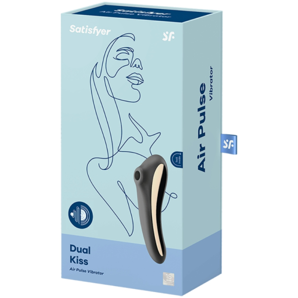 Satisfyer - Vibrateur Dual Kiss AIR Pulse Noir