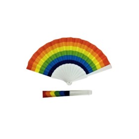 PRIDE - ABANICO DE MADERA BANDERA ARCO IRIS PRIDE - Accesorios