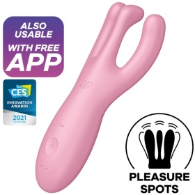 Aplicación Satisfyer - Threesome 4 Vibrador Rosa