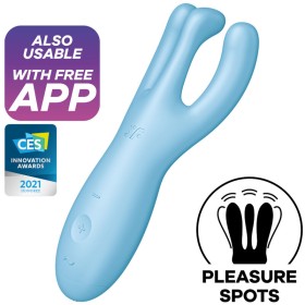 Satisfyer - Application Vibrateur Threesome 4 Bleu