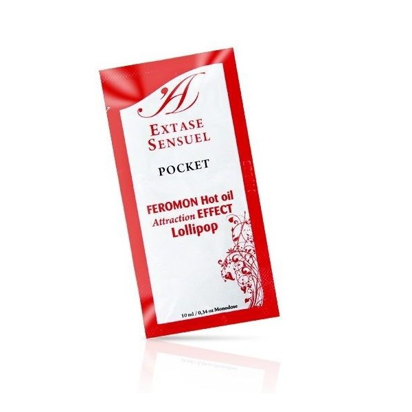 EXTASE SENSUAL - ÓLEO DE MASSAGEM DE FEROMÔNIOS COM EFEITO DE CALOR PIRULITO 10 ML EXTASE SENSUAL