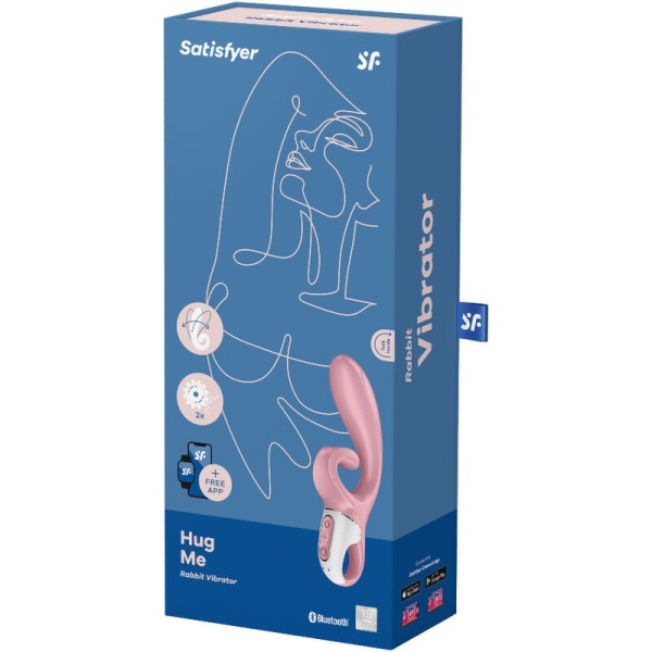 Aplicación Satisfyer - HUG ME Conejo Vibrador Rosa