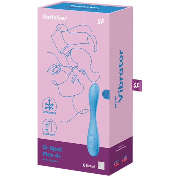 Satisfyer - G-Spot Flex 4+ Multi Vibrador Aplicação Azul