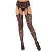 LEG AVENUE - SCROLL DENTELLE JARRATIÈRE BAS TAILLE UNIQUE LEG AVENUE HOSIERY
