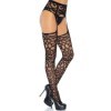 LEG AVENUE - SCROLL DENTELLE JARRATIÈRE BAS TAILLE UNIQUE LEG AVENUE HOSIERY