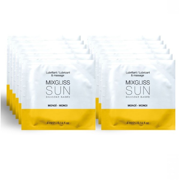MIXGLISS - LUBRIFIANT À BASE DE SILICONE AROMA MONOI 12 UNIDOSE 4ML MIXGLISS