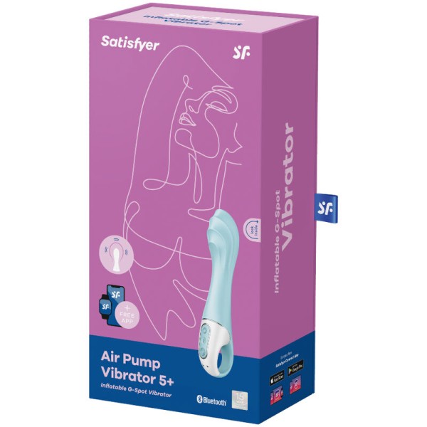 Satisfyer - AIR Pump Vibrator 5+ APP Gonflable G-Spot Vibrator...