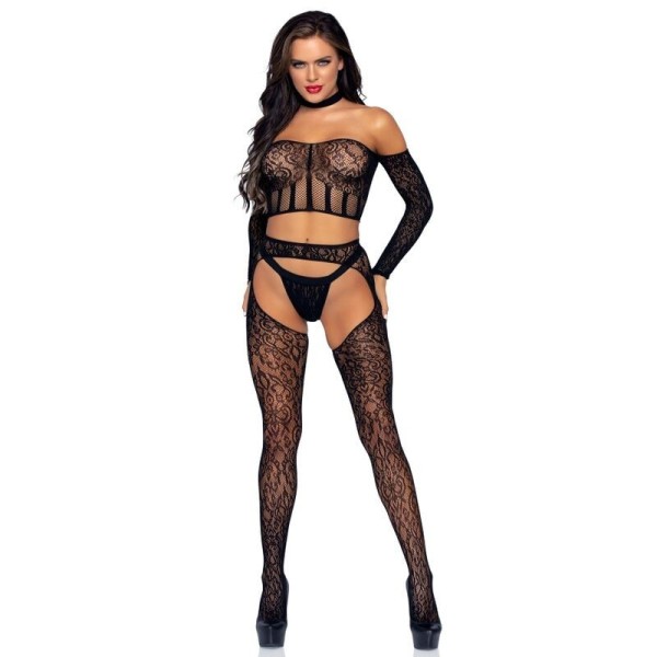 LEG AVENUE - ENSEMBLE TROIS PIÈCES TAILLE UNIQUE LEG AVENUE BODYSTOCKINGS