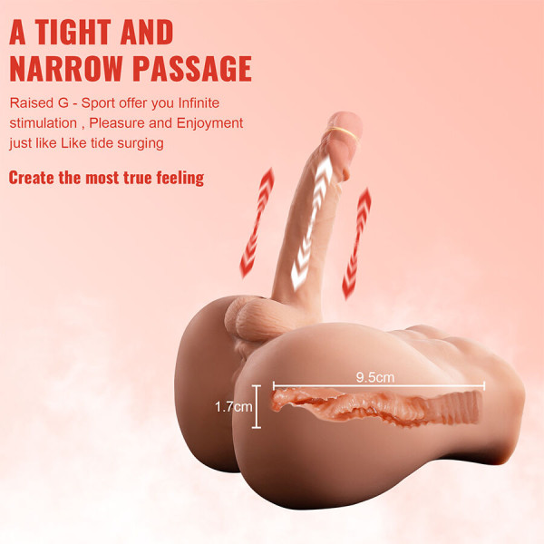 Dildo réaliste XISE - 18 cm avec poussée | Livraison discrète, pas cher