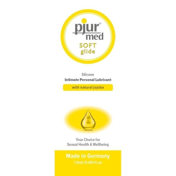 PJUR - LUBRIFIANT SILICONE MED SOFT GLIDE 1.5 ML PJUR - Une seule dose