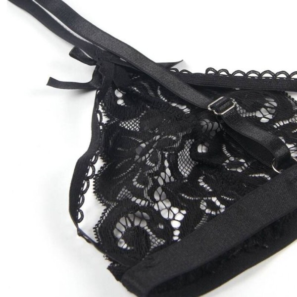 SUBBLIME - SET ENSEMBLE TROIS PIÈCES SOUTIEN-GORGE + PORTE-JARRETELLE + STRING S/M SUBBLIME SETS