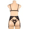 SUBBLIME - SET ENSEMBLE TROIS PIÈCES SOUTIEN-GORGE + PORTE-JARRETELLE + STRING S/M SUBBLIME SETS