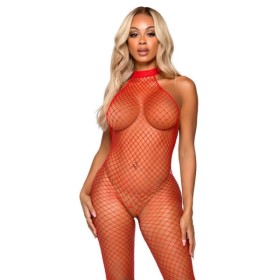 LEG AVENUE - LE FRIVOLE BODYSTOCKING - COL RACER TAILLE UNIQUE ROUGE LEG AVENUE BODYSTOCKINGS