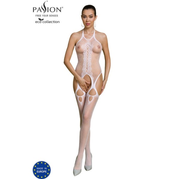 PASSION - BODYSTOCKING ECO COLLECTION ECO BS013 BRANCO PASSION WOMAN BODYSTOCKINGS