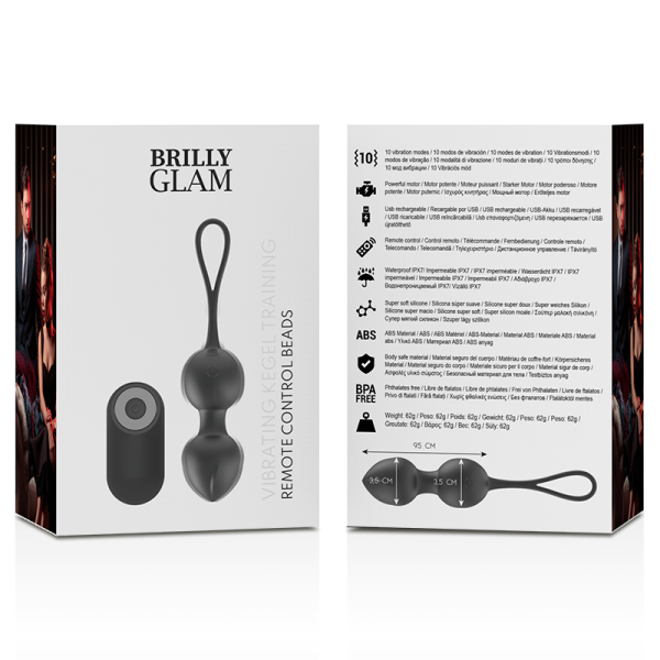 Brilly Glam - Cuentas Kegel Vibradoras con Control Remoto