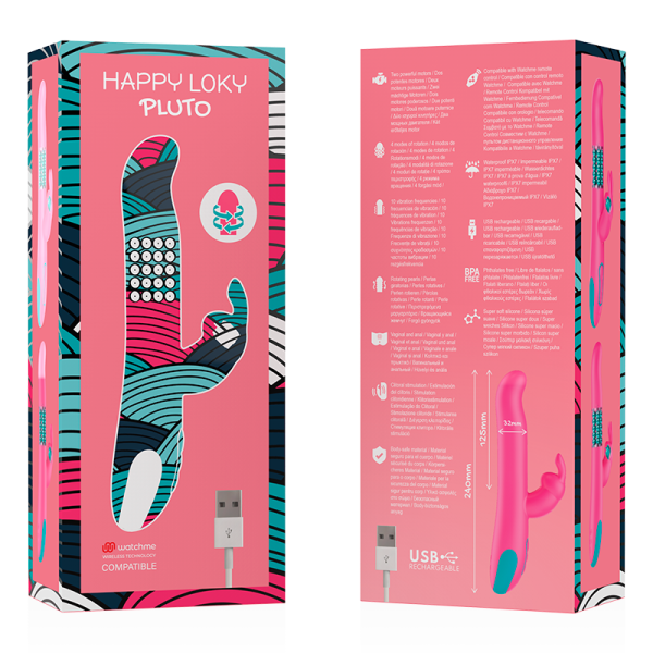 Happy Loky - Pluto Lapin Vibrateur ET Rotateur Watchme Technol...