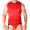 MACHO - T-SHIRT ROUGE S/M MACHO UNDERWEAR - T-shirts pour hommes