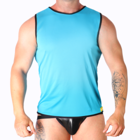 MACHO - T-SHIRT BLEU L/XL MACHO UNDERWEAR - T-shirts pour hommes
