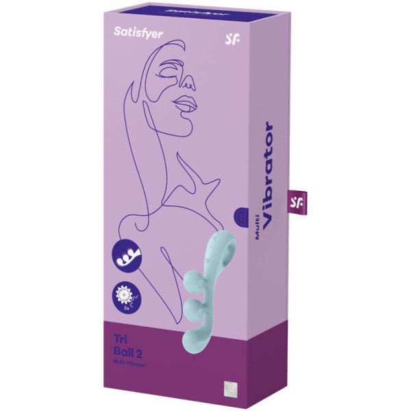 Satisfyer - Vibrador Multi TRI Ball 2 Azul - Vibradores Conejo