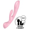 Satisfyer - Triple OH Hybrid Vibración Rosa