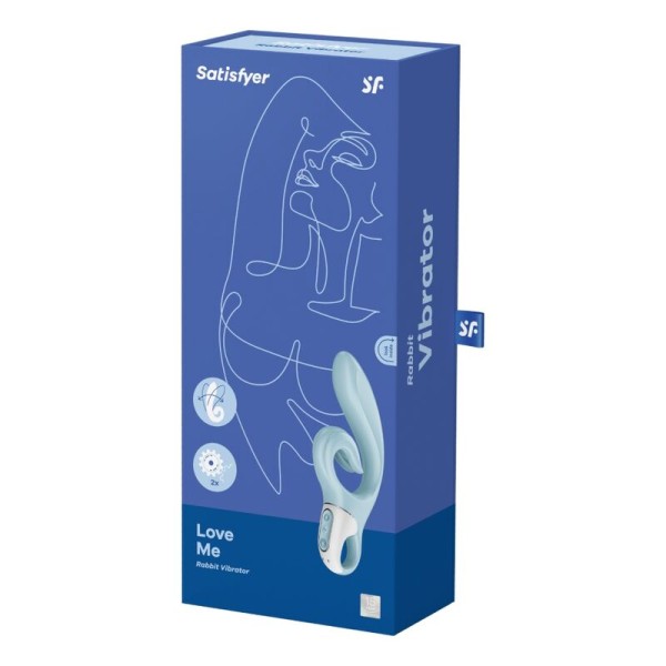 Satisfyer - Love ME Rabbit Vibration Bleu – Vibrateurs de lapin
