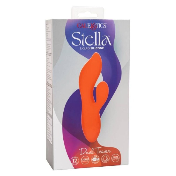 Calexotics - Stella Dual Teaser Orange – Vibrateurs de lapin
