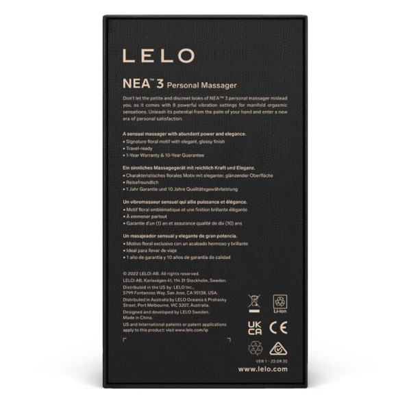 Lelo - Masajeador Personal NEA 3 Negro - Estimuladores