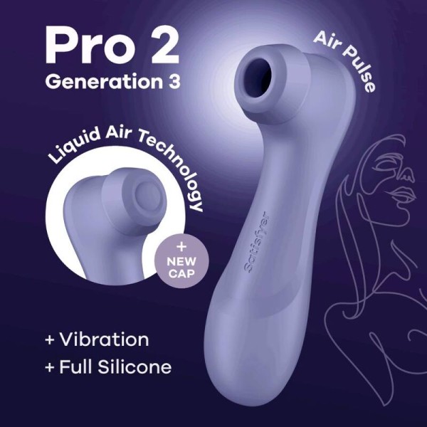 Satisfyer - PRO 2 Generación 3 AIR Tecnología Líquida Lila