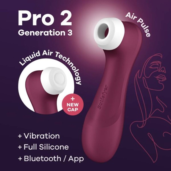 Satisfyer - PRO 2 Geração 3 VIN Vermelho Bluetooth E Aplicação